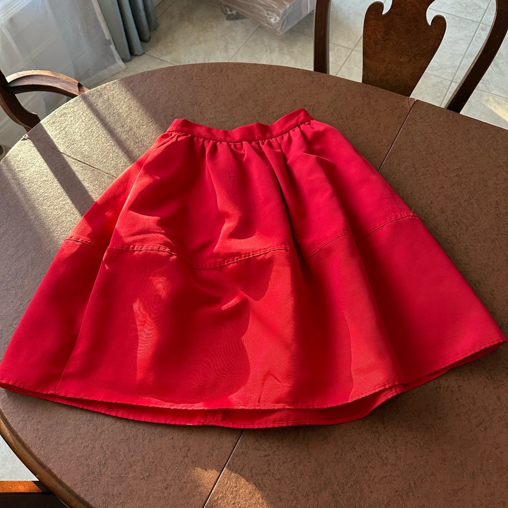 Express Vibrant Red A-Line Skirt